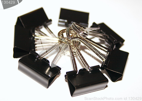 Image of wheel of binder clips