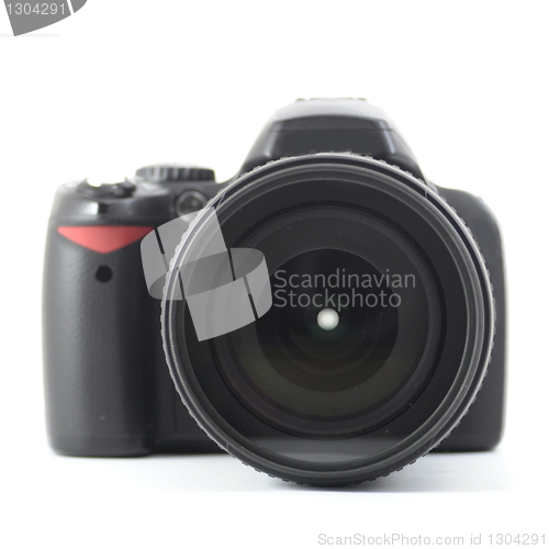 Image of black dslr camera