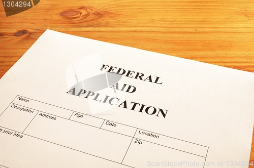 Image of federal aid application 