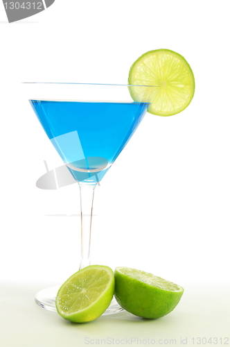 Image of cocktail with blue Curacao