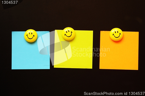 Image of empty paper and smilie