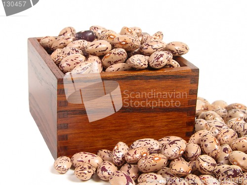 Image of Beans in wooden cup