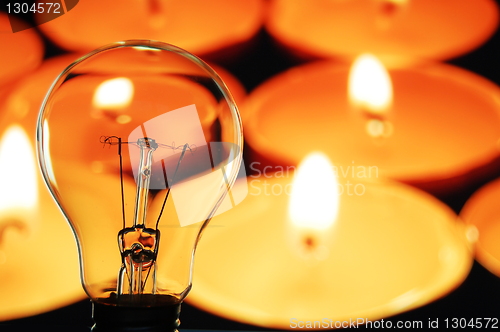 Image of bulb and candle