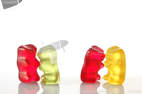 Image of gummy bears dancing at a party