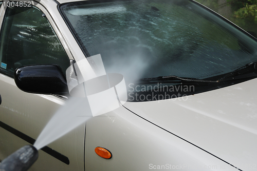 Image of car wash with pressure outdoor