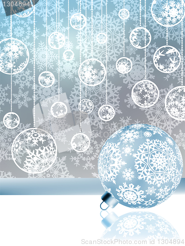 Image of Elegant christmas with snowflakes. EPS 8