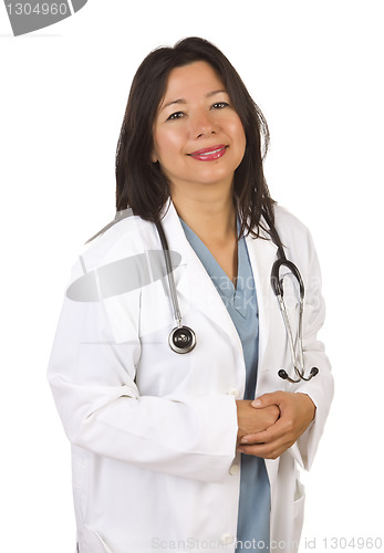 Image of Attractive Hispanic Doctor or Nurse