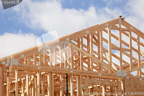 Image of Abstract of Home Framing Construction Site