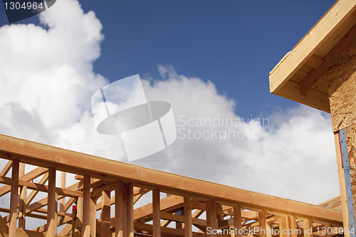 Image of Abstract of Home Framing Construction Site