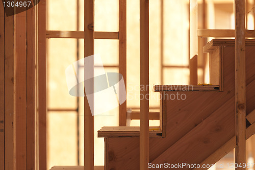 Image of Abstract of Stairs in Home Construction Site