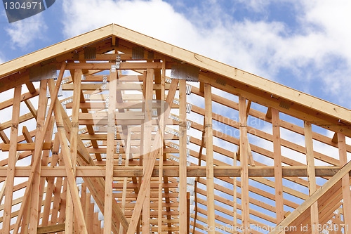 Image of Abstract of Home Framing Construction Site