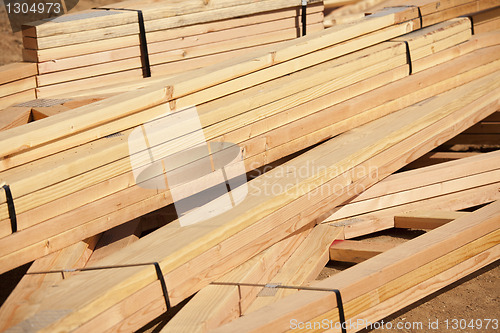 Image of Abstract of Construction Wood Stack