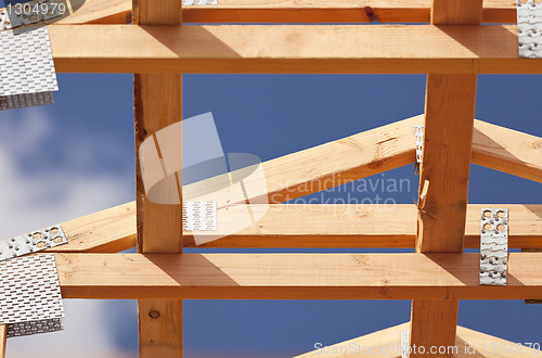 Image of Abstract of Home Framing Construction Site