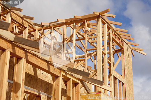 Image of Abstract of Home Framing Construction Site