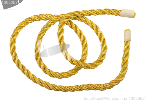 Image of Gold lace on a white background.