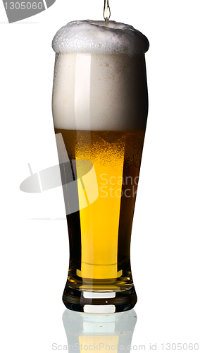 Image of Glass of beer, isolated.