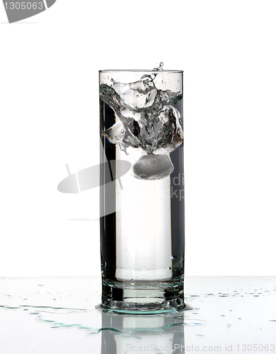 Image of Glass with a cold water, isolated.