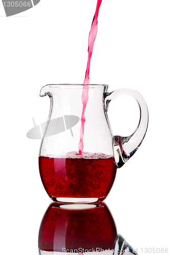 Image of Glass pitcher, isolated.