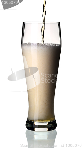 Image of Glass of beer, isolated.