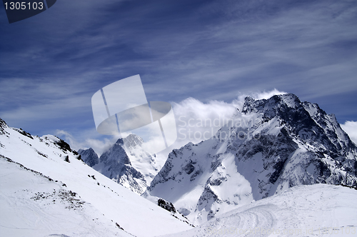 Image of Caucasus Mountains. Region Dombay.