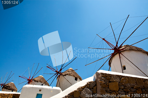 Image of Windmills in Mykonos, Greece