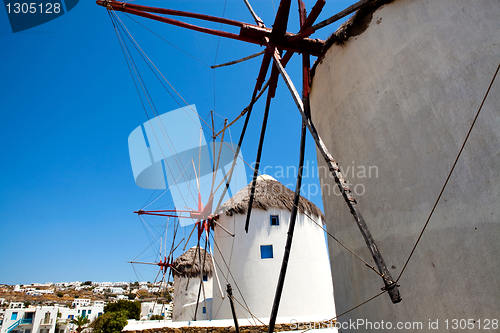 Image of Windmills in Mykonos, Greece