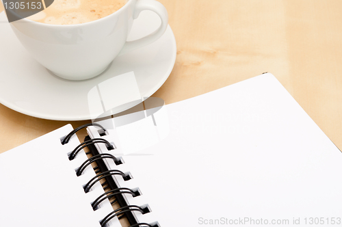 Image of Notebook And Coffee