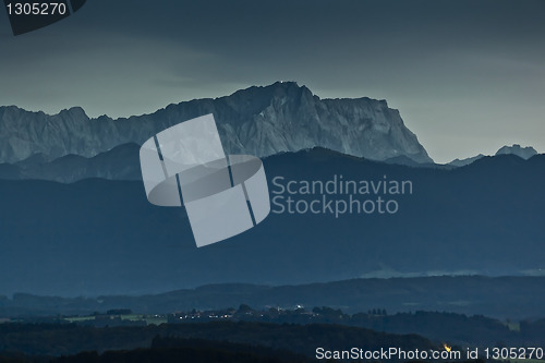 Image of Zugspitze by night
