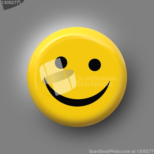 Image of smile on yellow