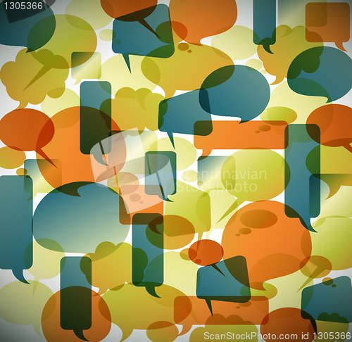 Image of Vector vintage speech bubbles background