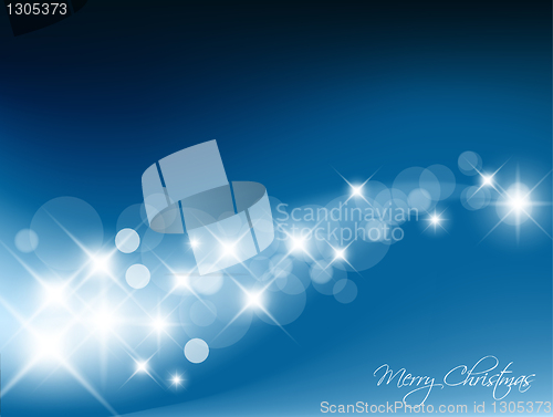 Image of Blue Abstract Christmas background