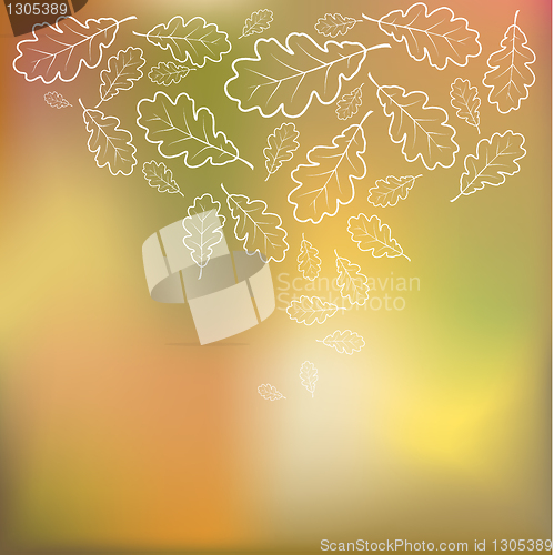 Image of Colorful vector vintage autumn background