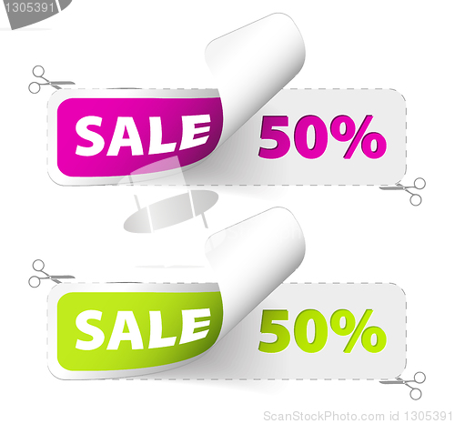 Image of Purple and green sale coupons