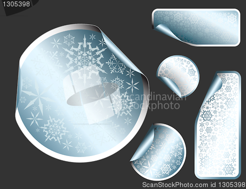 Image of Vector Christmas labels and stickers