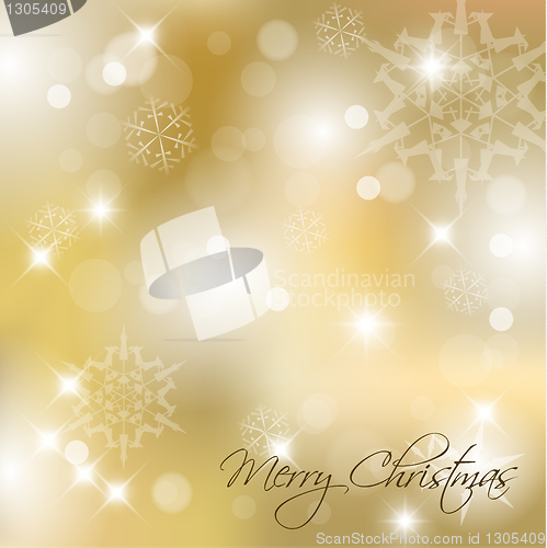 Image of Vector Christmas background with white snowflakes