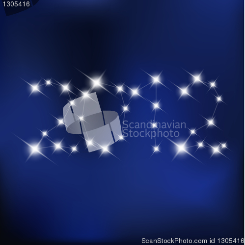 Image of Christmas bacground - 2012 made from stars