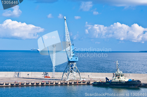 Image of Crane at the baltic sea