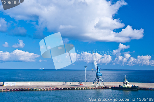 Image of Crane at the baltic sea