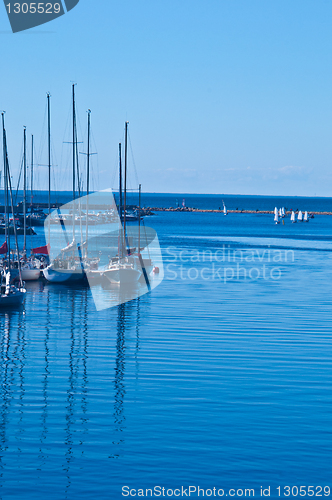Image of Marina with sailboats