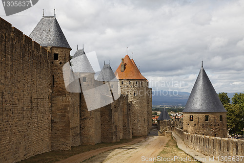 Image of Walls in Carcassonne fortified town