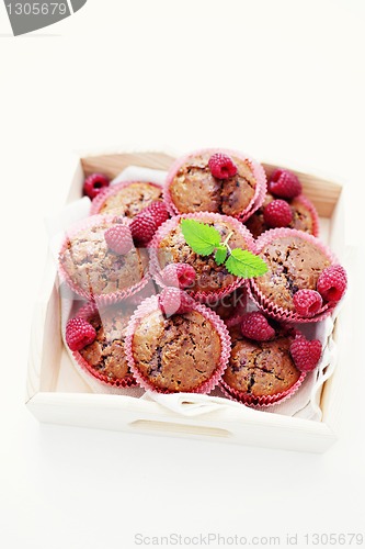 Image of muffins with raspberries