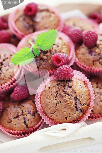 Image of muffins with raspberries