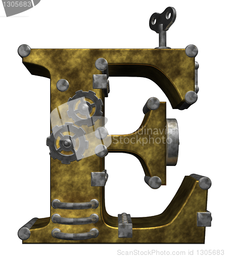 Image of steampunk letter e