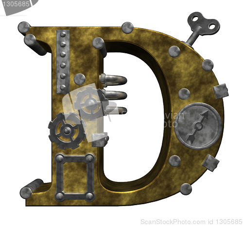 Image of steampunk letter d