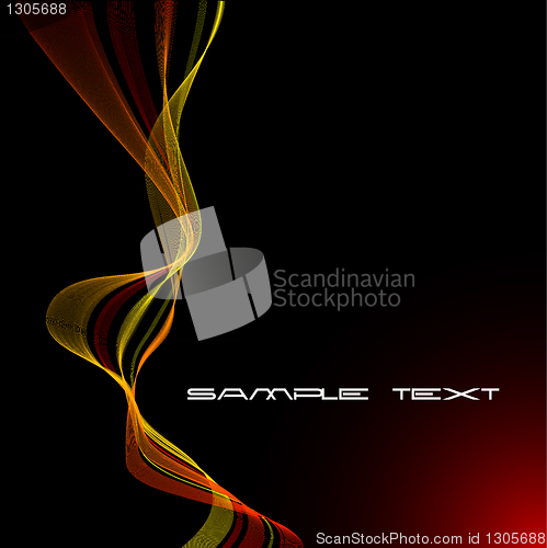 Image of abstract  background with red and yellow curves 