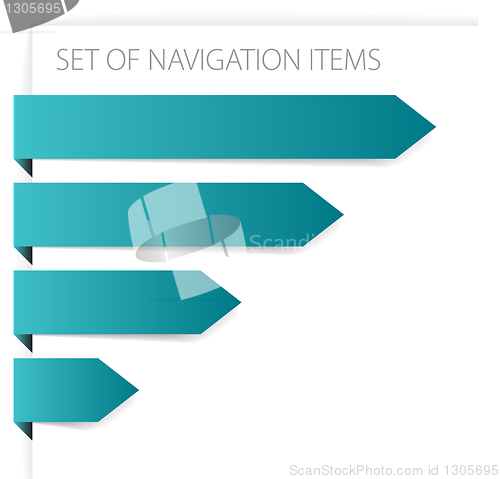 Image of Paper arrows - modern navigation items