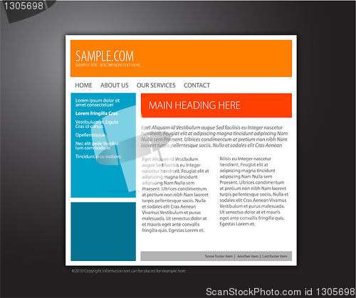 Image of Simple customizable website template