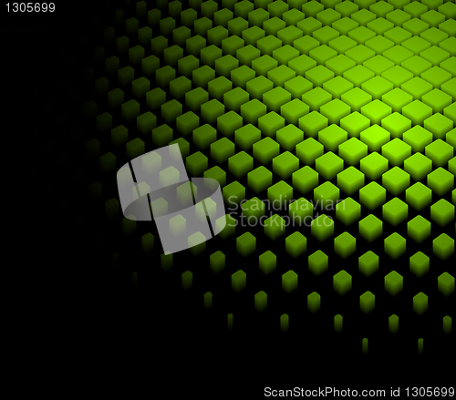 Image of 3d abstract dynamic green background 