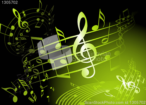 Image of Green music theme 