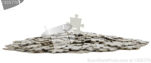 Image of Jigsaw puzzle, success in business concept